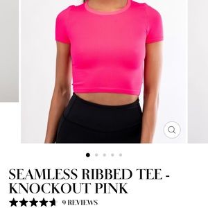 IVL Collective knockout pink ribbed tee